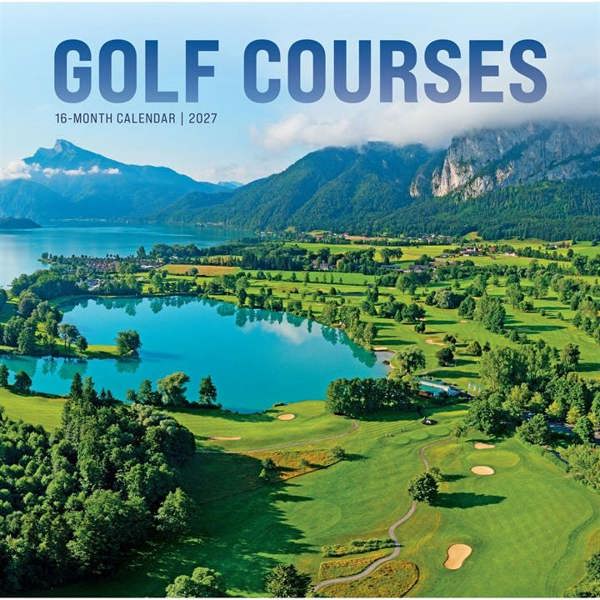 Golf Courses Photo Calendar 2027, Wall Calendars, Month To View, Sports, Gift