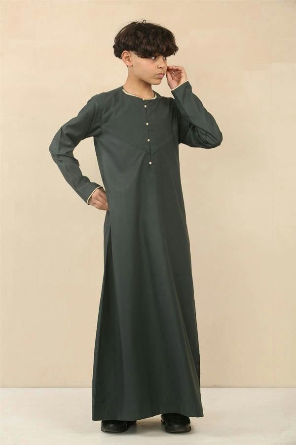 Infinity Leather Kid's Boys Omani Eid Thobe  Saudi Emirati Jubba Robe