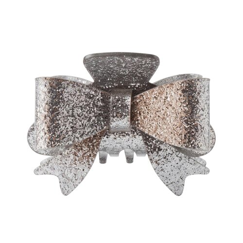 Gold Trip Silver Bow Claw Clip