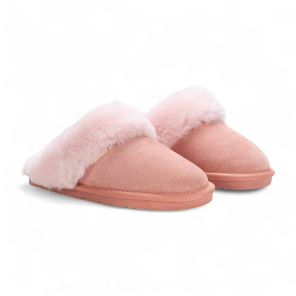 Infinity Leather Luna - Women's Sheepskin Suede Mule Slippers