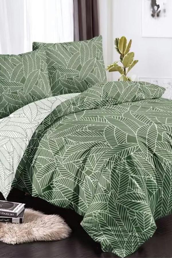Ezysleep Leaf Print Printed Duvet Cover Set