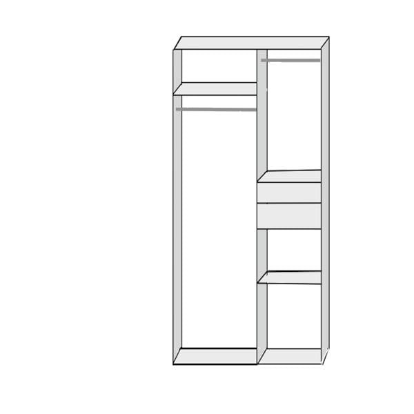 TJ's Furniture Koblenz  planked oak 2 Door Wardrobe