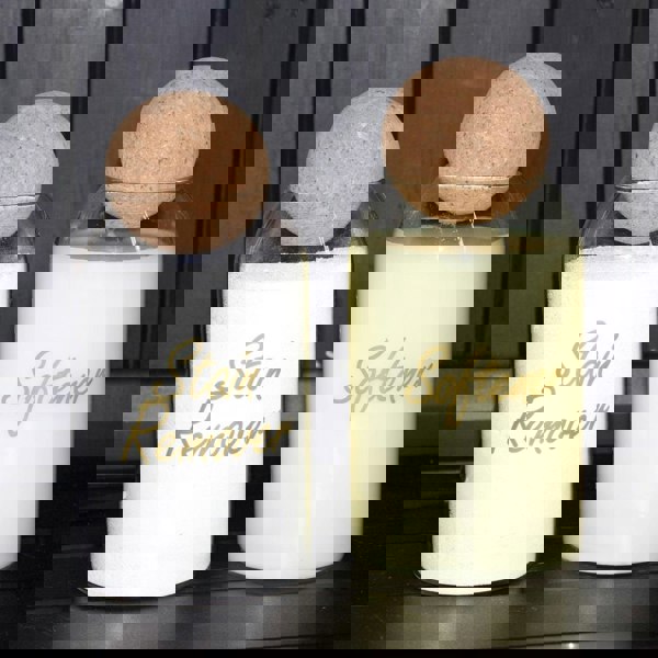 Personalised Glass Storage Jars with Cork Stopper - MYLEE London