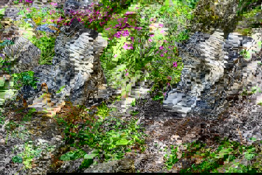 Large Reading Boy and Girl Garden Ornament