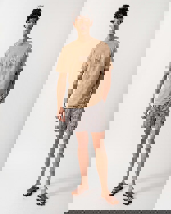 HUGO Dusplit Mens Logo Print T-Shirt - Medium Beige 269