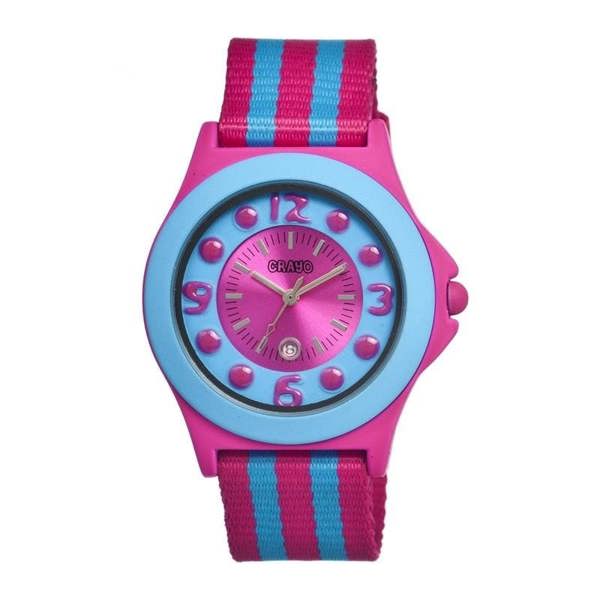 Crayo Carnival Nylon-Band Unisex Watch w/Date