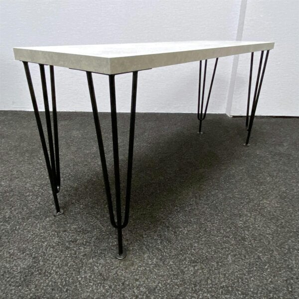 Kosy Koala Modern Grey Bench with Hairpin Legs Stylish & Sturdy Seating for Home & Dining