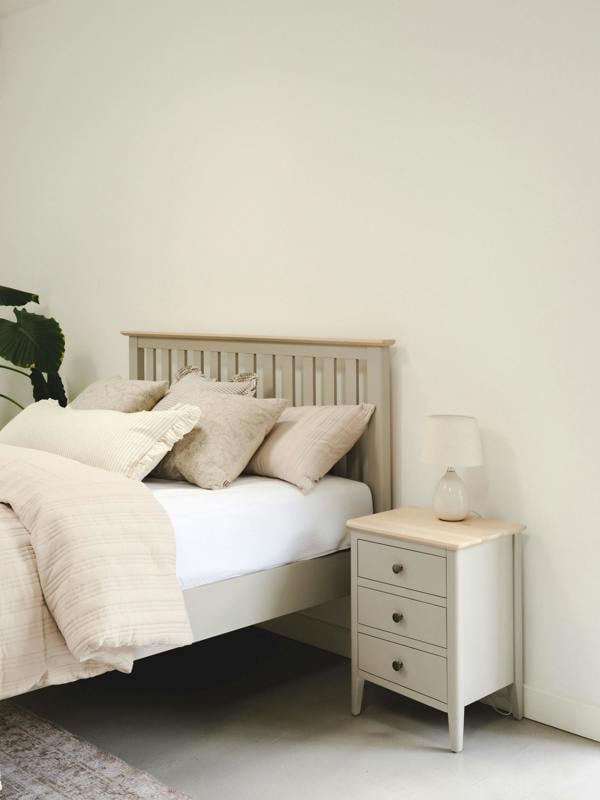 Statement Furniture Pembroke Bedside Table with 3 Drawers and Oak Top