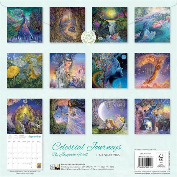 Josephine Wall, Celestial Journeys Calendar 2027, Wall Calendars, Month To View, Art, Gift