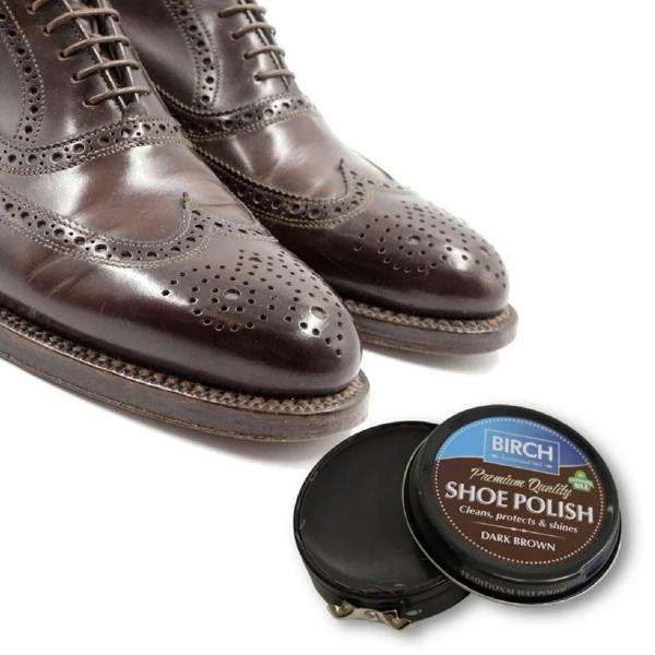BIRCH Traditional Shoe Polish - Wax-Based for Leather Conditioning 50ml