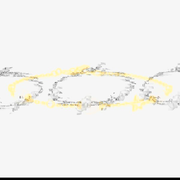 Ania Haie Miss Dainty 14ct Gold Plated Pearl Star Bracelet B065-05G