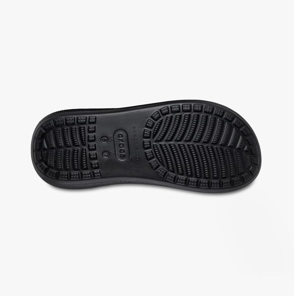 Crocs 207670-001 CRUSH SANDAL Womens Platform Sliders Black