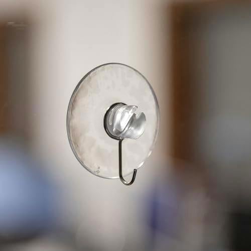43mm Clear Suction Cup Hooks, Pack of 6 for Bathrooms, Kitchens and Smooth Surfaces image 6