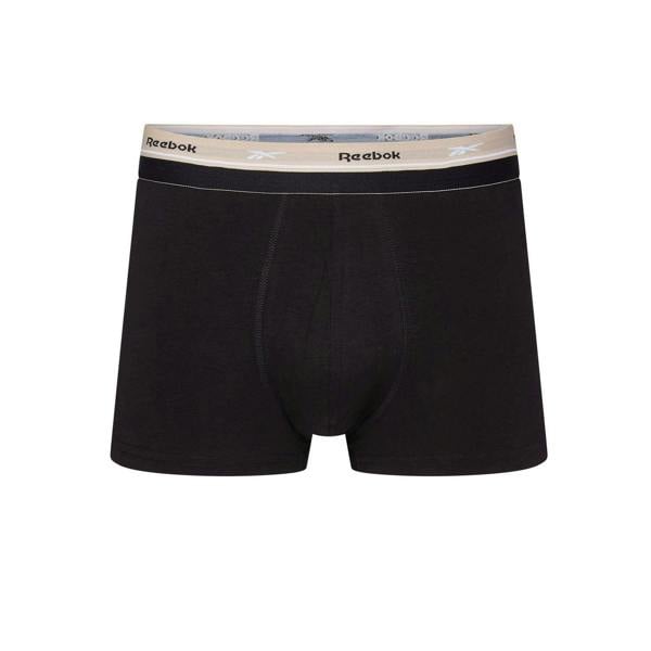 Reebok Mens Cotton Blend Boxer Shorts (Pack of 3) - Black - 
