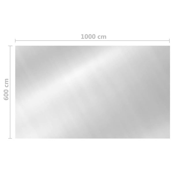Berkfield Rectangular Pool Cover 1000x600 cm PE Silver