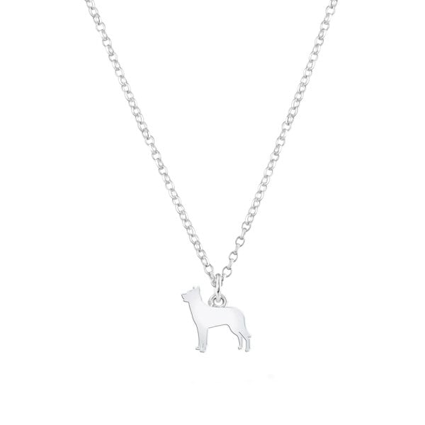 Mylee London Beauceron Silhouette Silver Necklace - Personalised