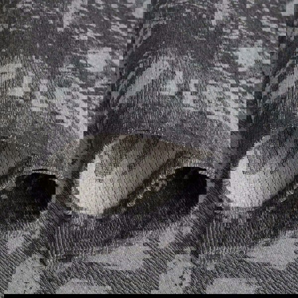 Machine Washable Flatweave Rug Geometric Black