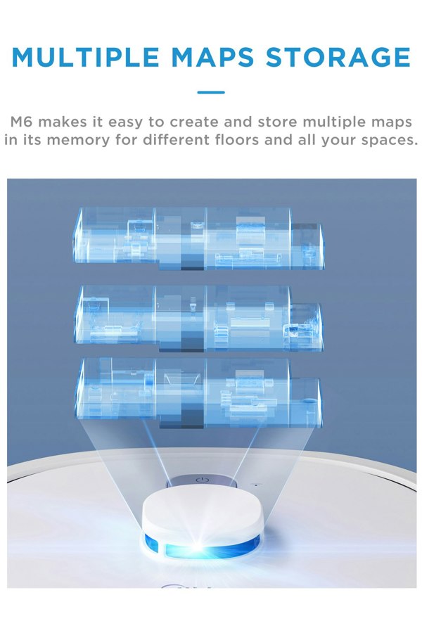 Midea M6 Robot Vacuum Cleaner and Mop, Carpet Cleaner, LiDAR Multi-Level Mapping, 2-in-1, Powerful Suction, Anti-Collision Sensors