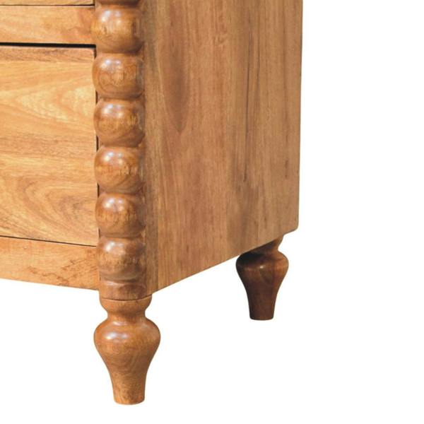 Artisan Furniture Solid Mango Wood Spindle 3-Drawer Chest