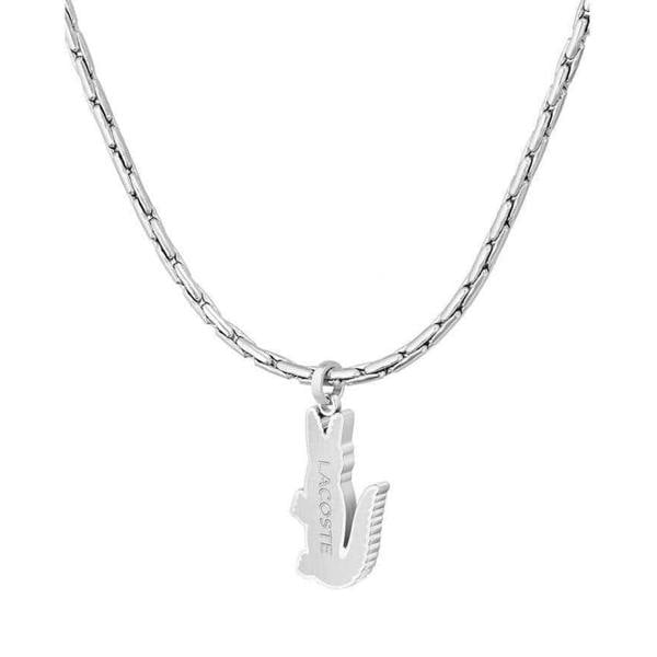 Lacoste Mens Arthor Stainless Steel Necklace & Pendant - Silver - 