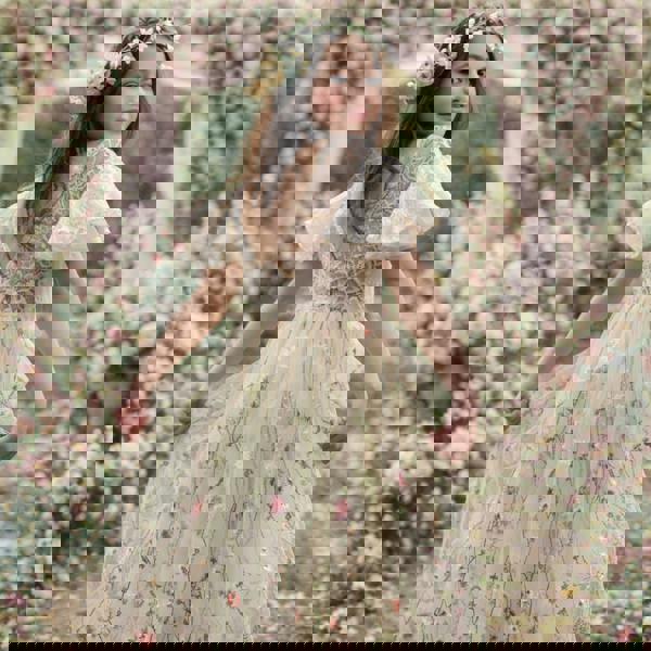 UK Flower Girl Boutique Whispering Poppy Dress  - French Ivory