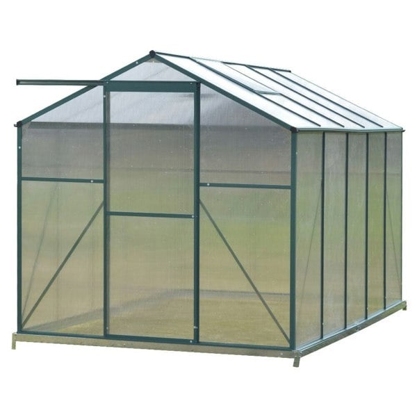 Livingandhome Large Aluminium Hobby Greenhouse and Window Opening Living and Home 