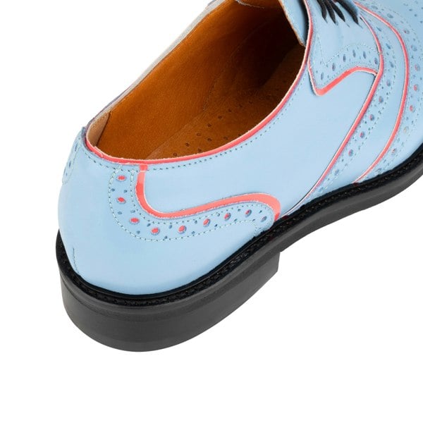 Embassy London BRICK LANE - Light Blue - Women's contrast leather lace-up brogue