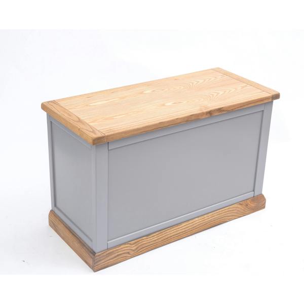 Cabinet Bits Biccari Grey Blanket Box Ottoman