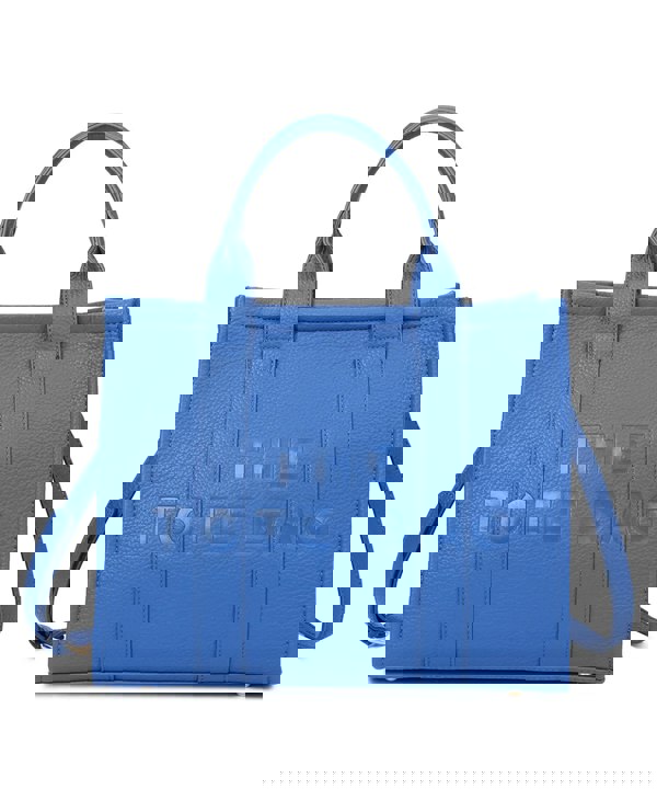 Kitise Large Textured Leather Embossed Logo Structured Tote Bag