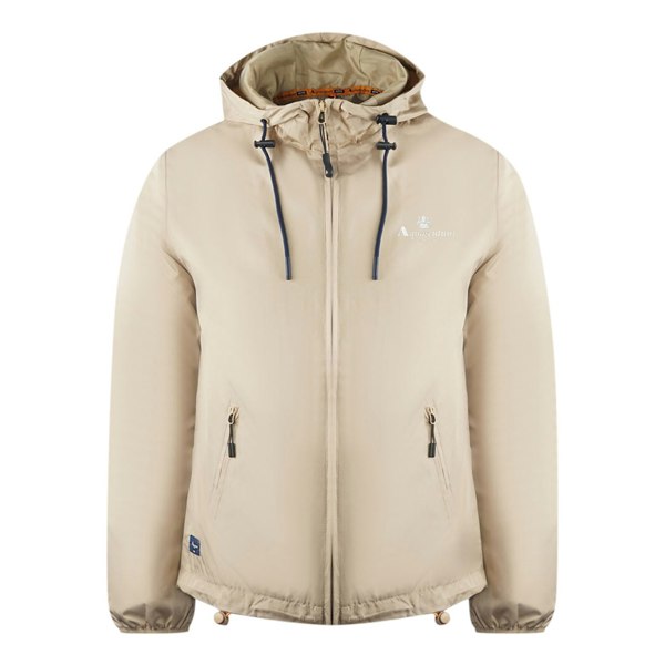 Aquascutum London Logo Active Windbreaker Jacket - Beige