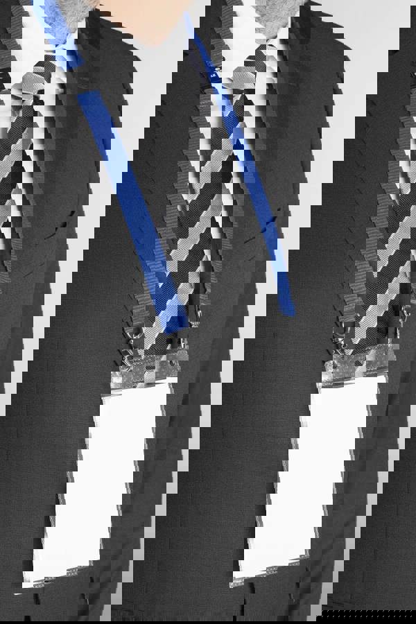 Durable Safety-Release Lanyard Name Badge ID Ticket Holder | 10 Pack | A6 Blue