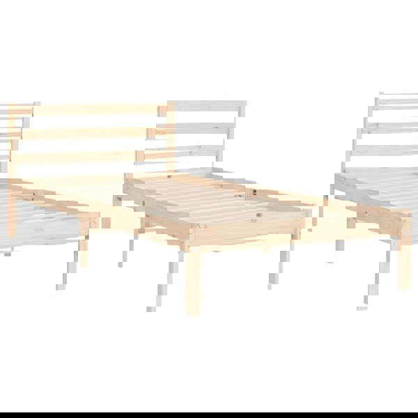 Berkfield Bed Frame with Headboard Small Single Solid Wood