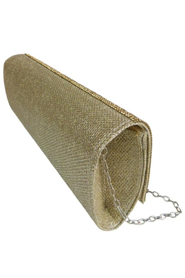 Paulo Due Oval Pattern Diamante Clutch Bag