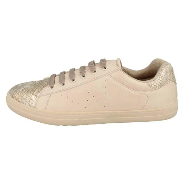 Spot On Ladies Spot On Synthetic Snake Design Casual Trainers