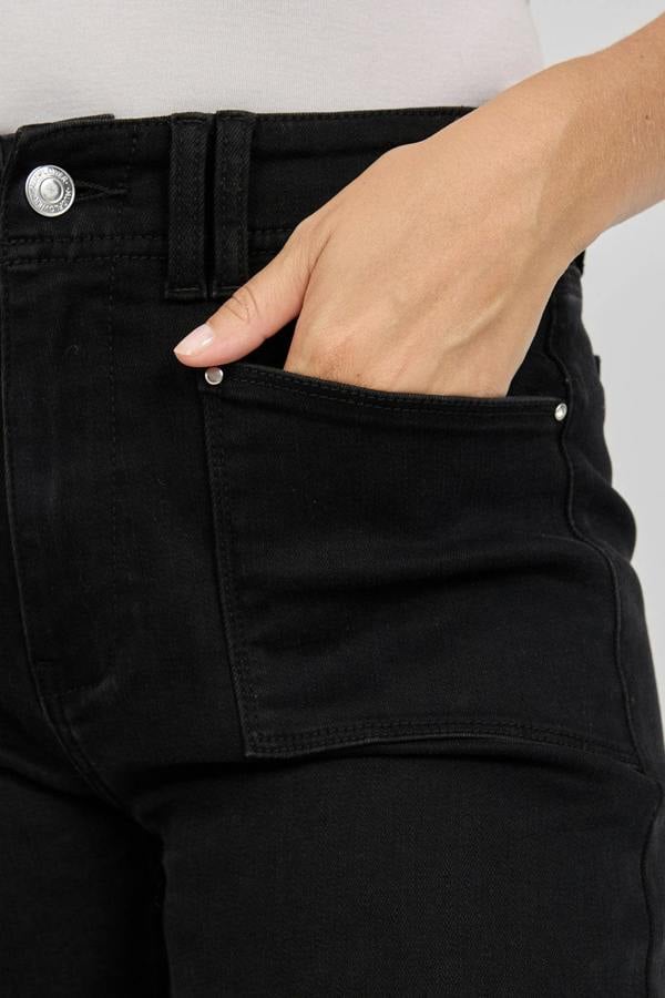 Mudflower Square Pocket Wide Leg Jeans