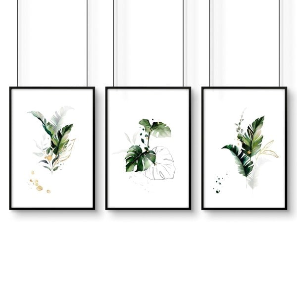 Pictures for bathroom walls | set of 3 wall art