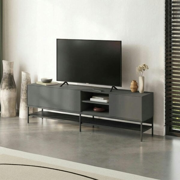 Decortie Amira 180cm Modern TV Stand, Entertainment Centre with Metal Legs & Push-to-Open Doors
