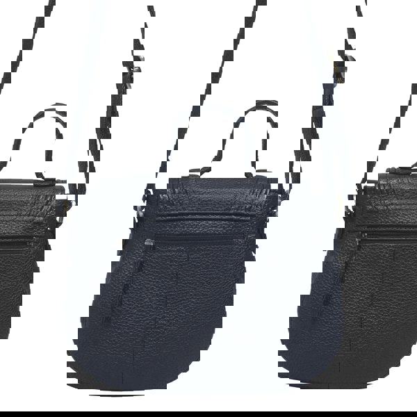 Assots London 'CARMEL' Navy Real Leather Shoulder Crossbody Bag