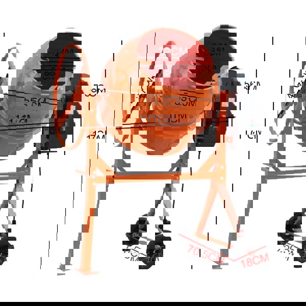 Electric Portable Cement Concrete Mixer with Wheels Living and Home