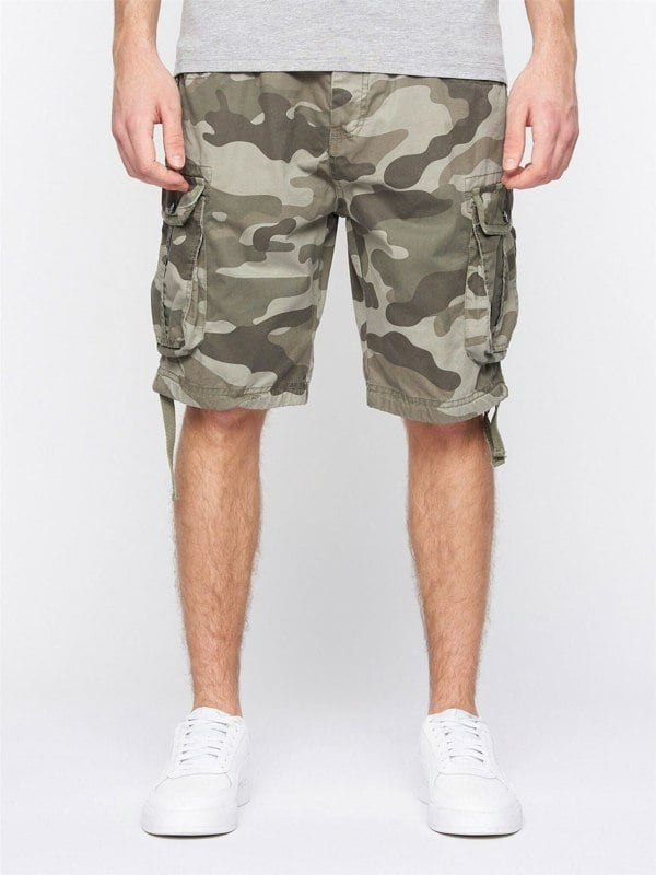 Crosshatch Jimster Shorts Olive Camo
