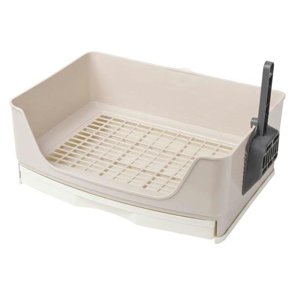 Skylos Rabbit Litter Tray Drawer Box Easy-Clean Secure for Indoor Cage Use Brown