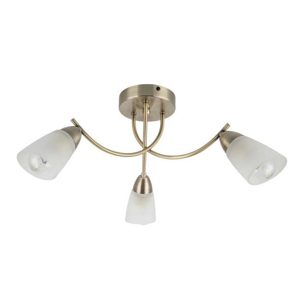 COSYLYTE Hallie Bathroom 3 Light Glass Ceiling Light