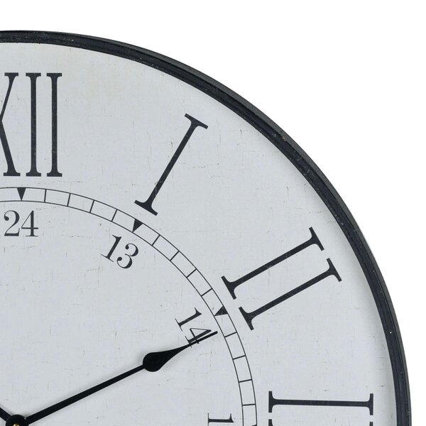 Wyld Haus Large 80 Vintage Inspired Domed Round Station Wall Clock
