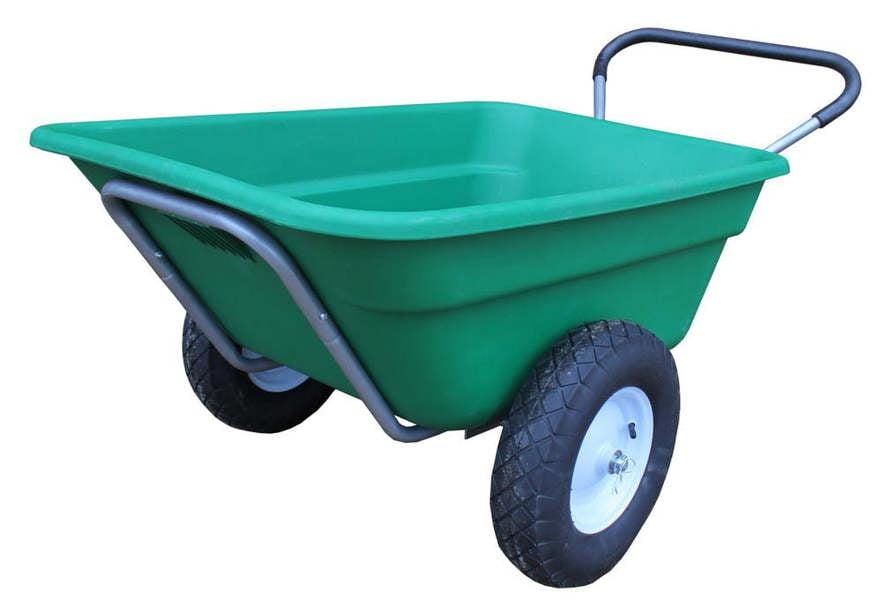 Bristol Tool Company 1894 Bristol Tool Company 200L Wheelbarrow, Extra Deep Capacity, Hard-wearing Plastic Tray with Handlebar, Green