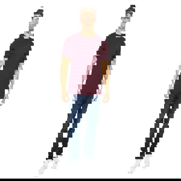 Crosshatch Mens Hemtowns T-Shirt - Rum Raisin - 