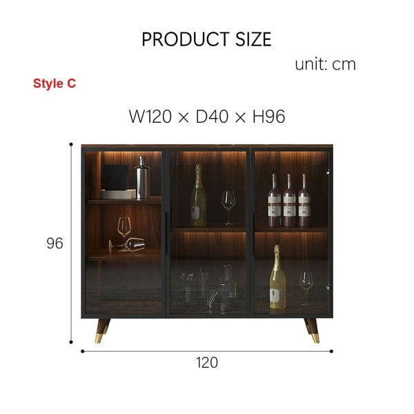 Rit Concept D'Ambrosio Wine Storage With Glass Doors, Cabinet