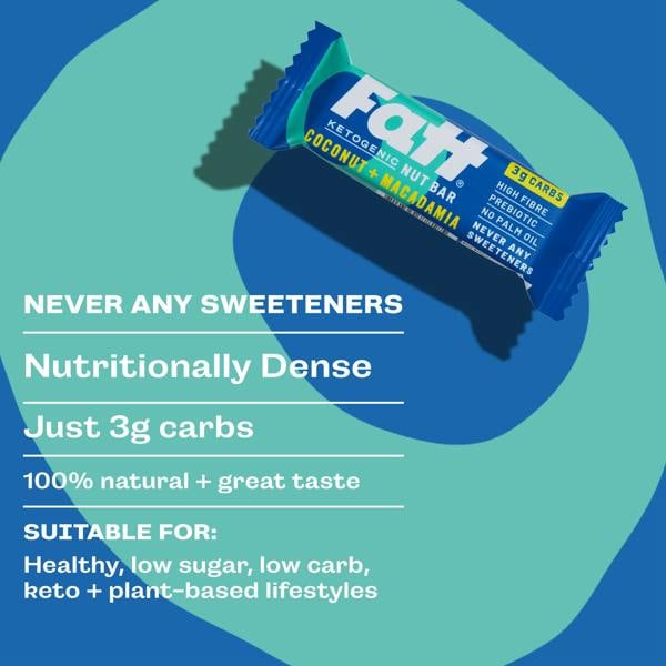 Fatt Coconut + Macadamia Keto Bar