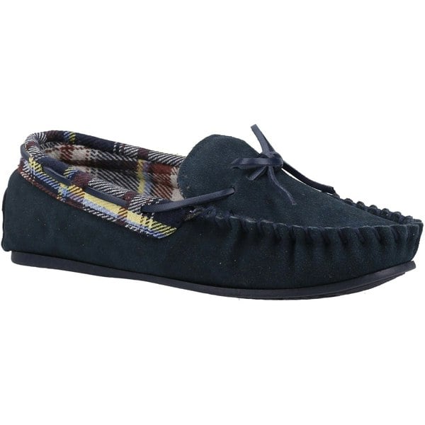 Cotswold Chatsworth Suede Women's Navy Slippers