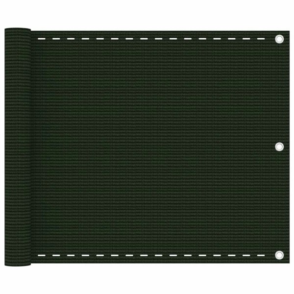 Berkfield Balcony Screen Dark Green 75x500 cm HDPE