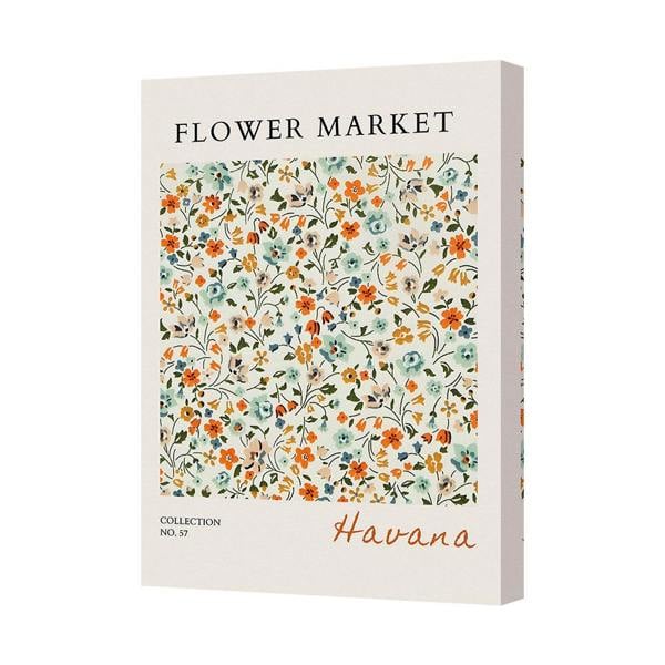 Benjamin Tate Design Havana Floral Canvas Wall Art Print by Flower Market Collection No 57